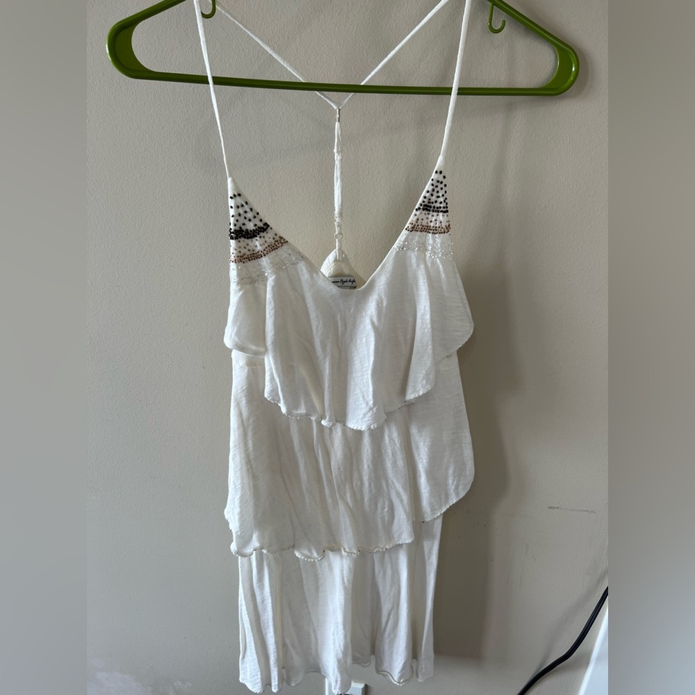 American Eagle white beaded dress